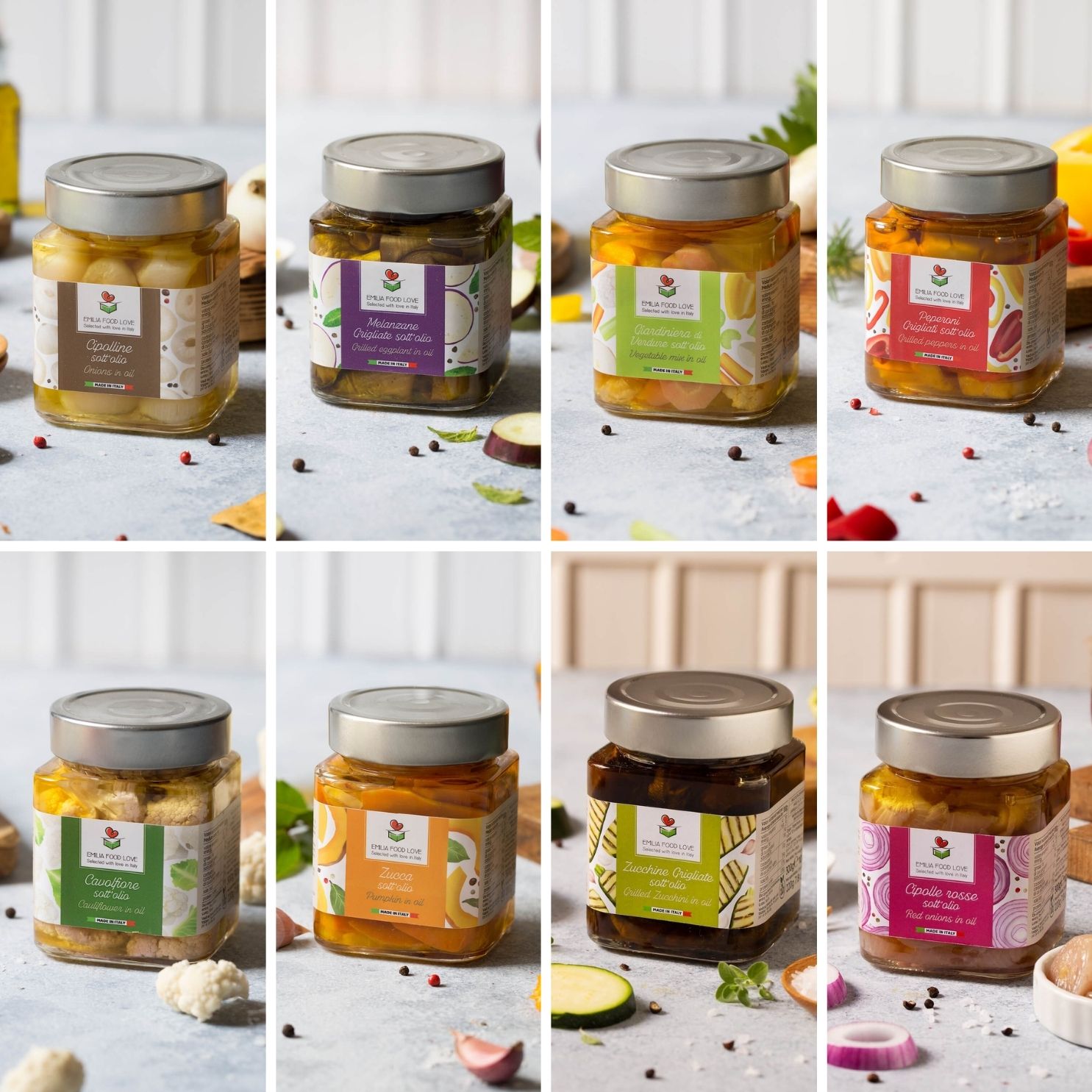 Vegetables in oil Tasting (8 pack)