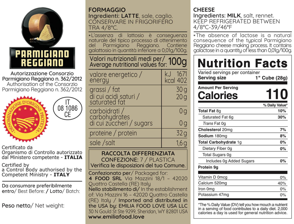 Tris Parmigiano Reggiano PDO 48, 60, 72 months
